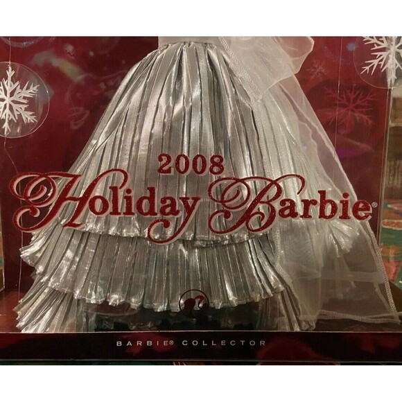 2008 Holiday Barbie - 20th Anniversary Special Edition NIB White Silver Dress - Picture 4 of 10